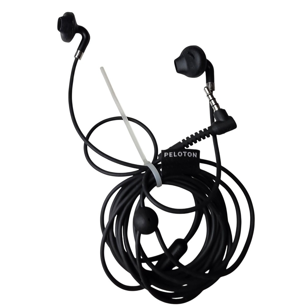 Peloton‎ Wired Earbuds In-Ear Headphones 3.5mm Jack Black Workout Accessories H2